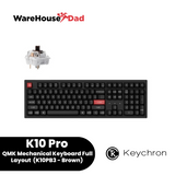 Keychron K10 Pro QMK Mechanical Keyboard Full Layout, Wired/Bluetooth, RGB LED, Keychron K Pro, No