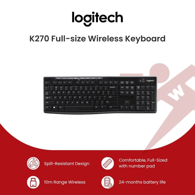 Logitech K270 Full-size Wireless Keyboard