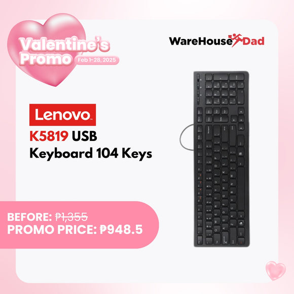 Lenovo USB Keyboard K5819 104 Keys