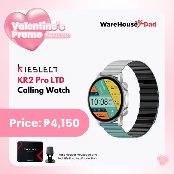 Kieslect Calling Watch Kr Pro LTD l Smart Watch with Free Techlife rotating phone stand and Kieslect mousepad