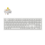 Keychron K10 Pro White QMK Mechanical Keyboard Full Layout, Wired/Bluetooth, RGB LED, Hot-Swap