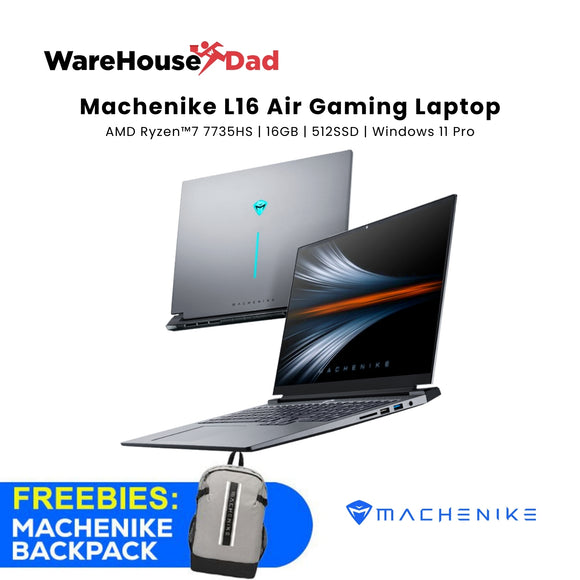 Machenike L16 AIR | 15.6inches | AMD Ryzen™7 7735HS | 16GB DDR4 | 512GB SSD | WIN 11 PRO with FREE Machenike Gaming Mouse