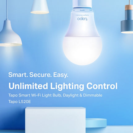 TP-Link Tapo L520E Smart WiFi Light Bulb, Daylight & Dimmable