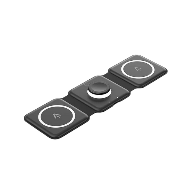 Vention 3-in-1 15W Wireless Charging Pad and LED Night Light Black