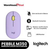 Logitech Pebble M350 Modern, Slim, and Silent Wireless and Bluetooth Mouse
