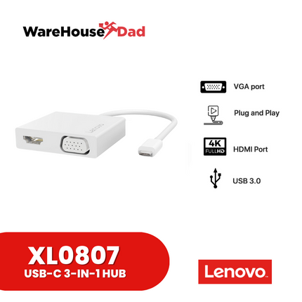 Lenovo XL0807 USB-C 3-in-1 Hub