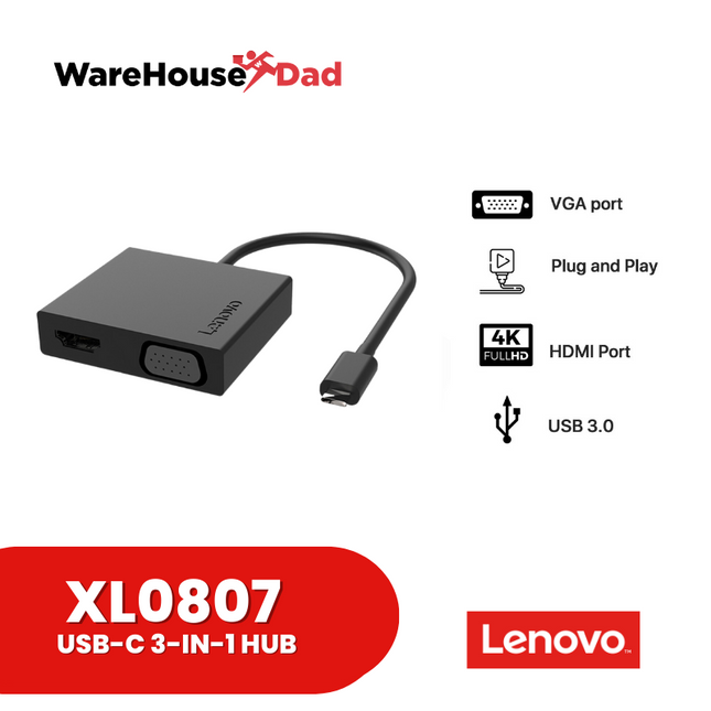 Lenovo XL0807 USB-C 3-in-1 Hub