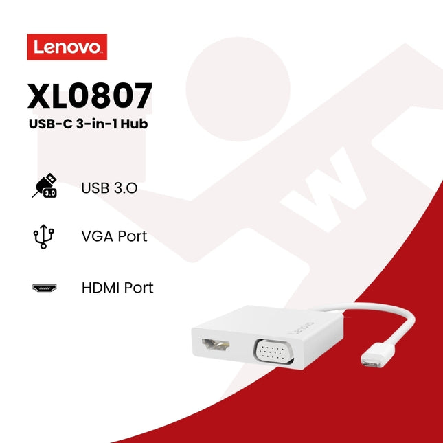 Lenovo XL0807 USB-C 3-in-1 Hub