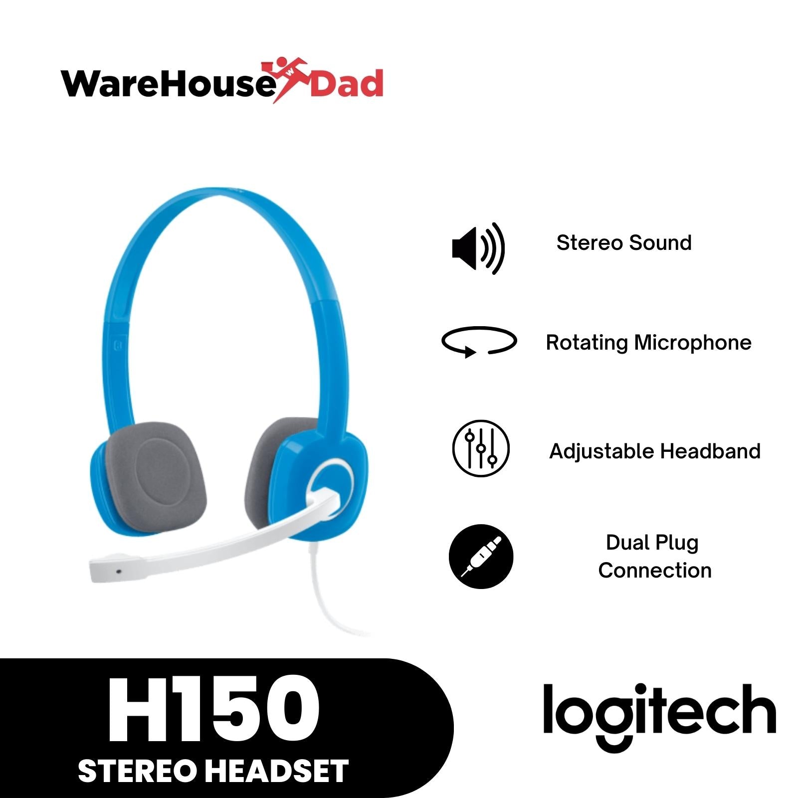 Logitech H150 Stereo Headset – WarehouseDad