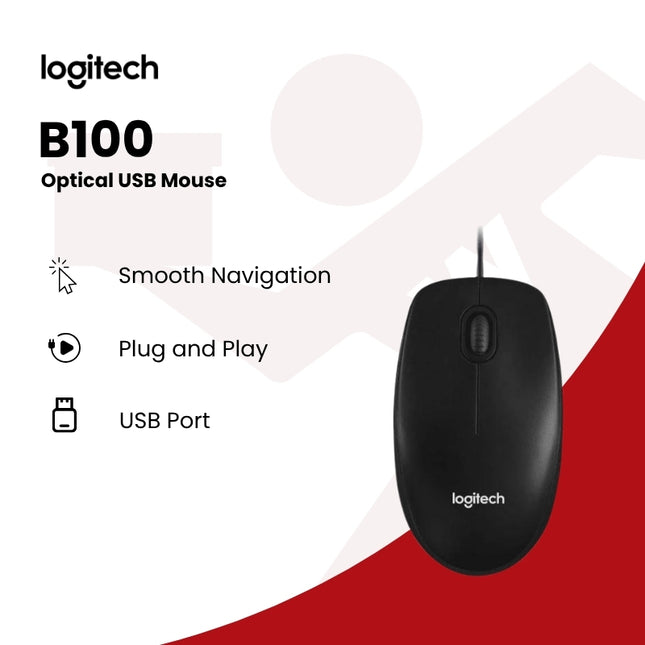 Logitech B100 Optical USB Mouse