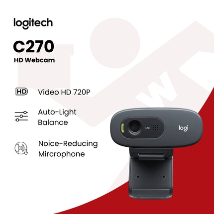 Logitech C270 Webcam -  Dark Grey