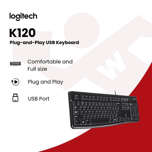 Logitech K120 Plug-and-Play USB Keyboard