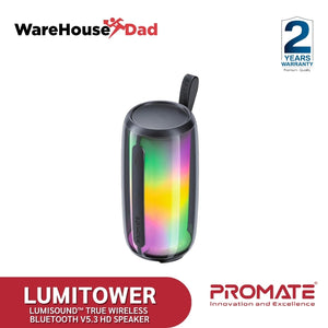 Promate LumiTower LumiSound™ True Wireless Bluetooth v5.3 HD Speaker