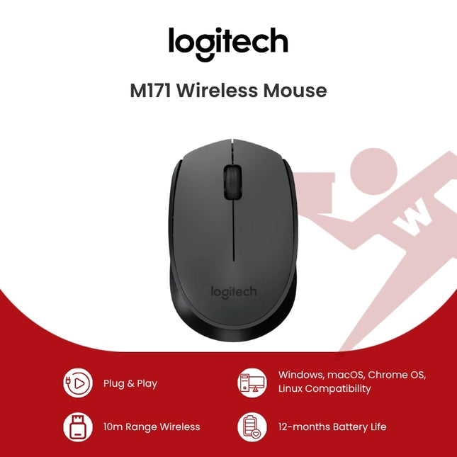 Logitech M171 Wireless Mouse Plug & Play Simplicity