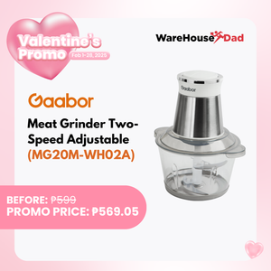 Gaabor Meat Grinder Two-Speed Adjustable With 4-blade Steel Knife (MG20M-WH02A)