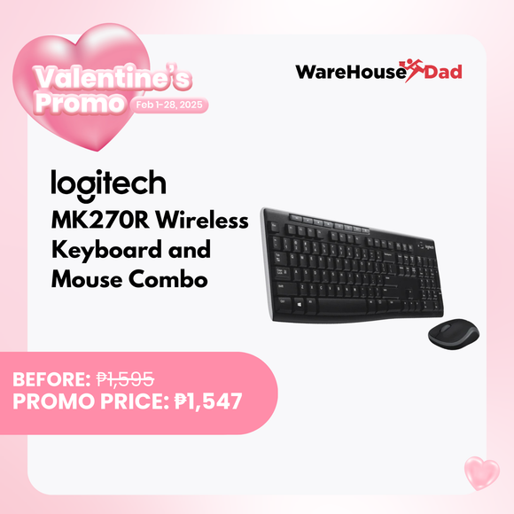 Logitech MK270R Wireless Keyboard and Mouse Combo