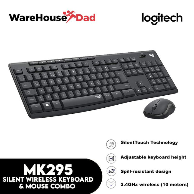 Logitech MK295 Silent Wireless Keyboard and Mouse Combo