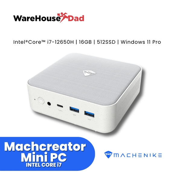 Machenike Machcreator Mini PC | Intel i7-12650H | Intel i5-12450H | 16GB DDR4+ 512GB SSD with FREE Machenike 23