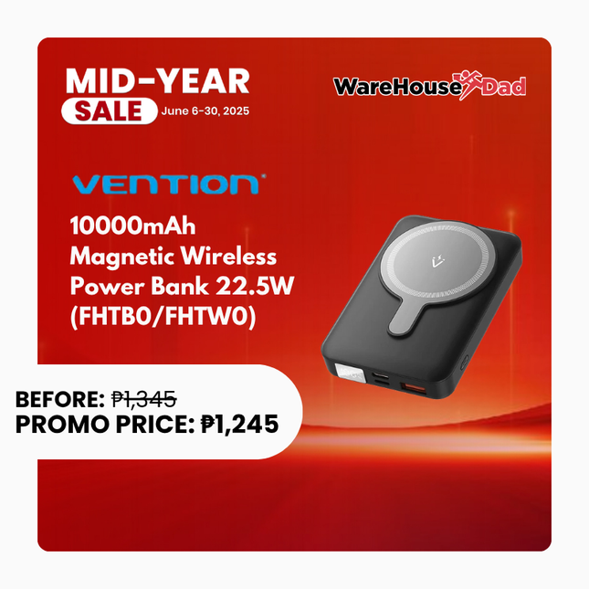 Vention 10000mAh Magnetic Wireless Power Bank 22.5W (FHTB0/FHTW0)