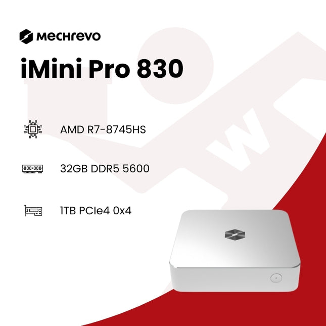Mechrevo iMini Pro 830 Mini PC l 1TB PCIe4 l AMD Ryzen 7 l with Carrying Bag