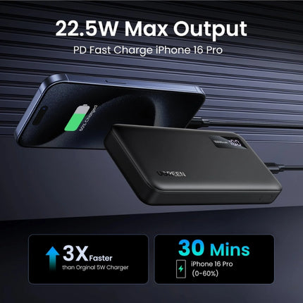 UGREEN 10000mAh Mini Power Bank 20W l Black