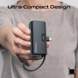 Promate NanoPack-5 Pocket-Sized, Fast Charging Power Bank with Foldable USB-C Connector and Lightning Cable