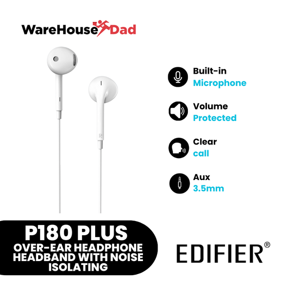 Edifier P180 Plus  Wired Earbuds with Remote and Mic
