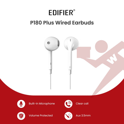 Edifier P180 Plus  Wired Earbuds with Remote and Mic