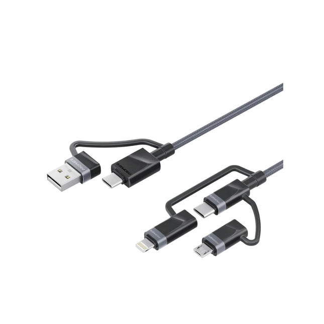 Promate PentaPower 6-in-1 Hybrid Multi-Connector cable for Charging & Data Transfer