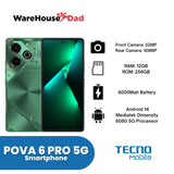 Tecno POVA 6 Pro 5G | 12GB RAM(+12GB RAM) |  256GB ROM Smartphone