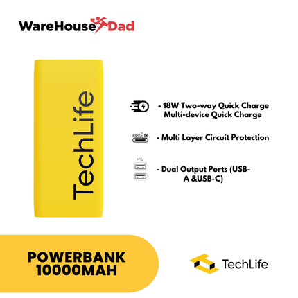 TechLife Powerbank 2 (TLPBNK05) 10000Mah