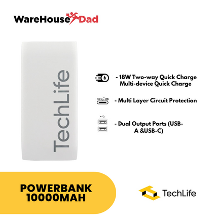 TechLife Powerbank 2 (TLPBNK05) 10000Mah