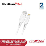 Promate PowerLink-Ai120 Ultra-Fast USB-A to Lightning Soft Silicon cable