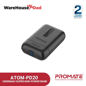 Promate Atom-PD20 10000mAh Super Mini Power Bank
