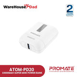 Promate Atom-PD20 10000mAh Super Mini Power Bank
