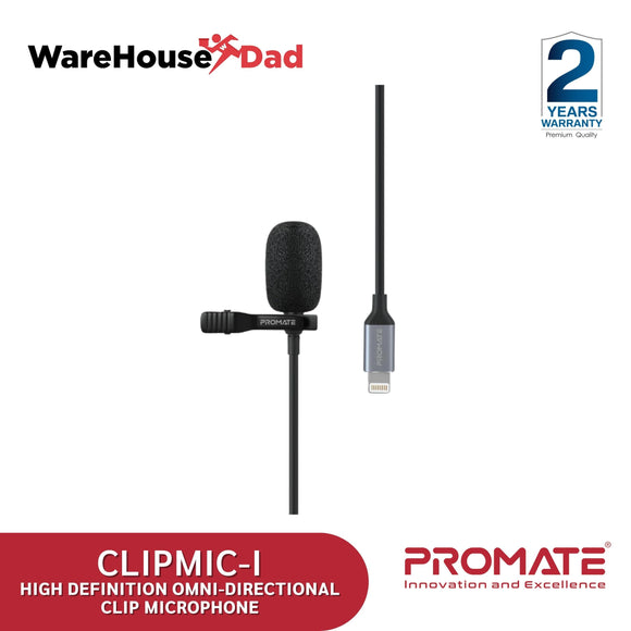 Promate ClipMic-i High Definition Omni-Directional Clip Microphone