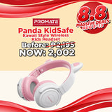 Promate Panda KidSafe Kawaii Style Wireless Kids Headset