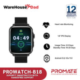 Promate ProWatch-B18 SuperFit™ Smartwatch With Handsfree Support