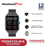 Promate ProWatch-M18 SuperFit™ Smartwatch with Media Storage