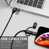 Promate PentaPower 6-in-1 Hybrid Multi-Connector cable for Charging & Data Transfer