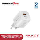 Promate PowerPort-33 33W Power Delivery GaNFast™ Charging Adapter