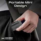 Promate PowerUp-Duo Ultra-Compact Fast Charging Power Bank with Dual foldable USB-C™ & Lightning Connectors