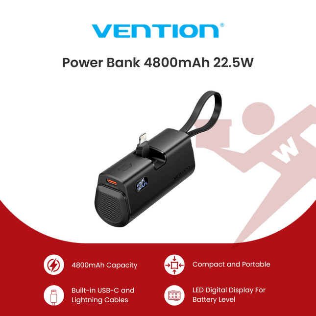 Vention 4800mAh Power Bank 22.5W