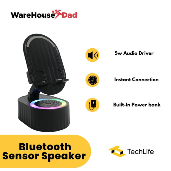 Techlife Bluetooth Sensor Speaker TLBS002 | Built-in Power bank | 5W Audio Driver