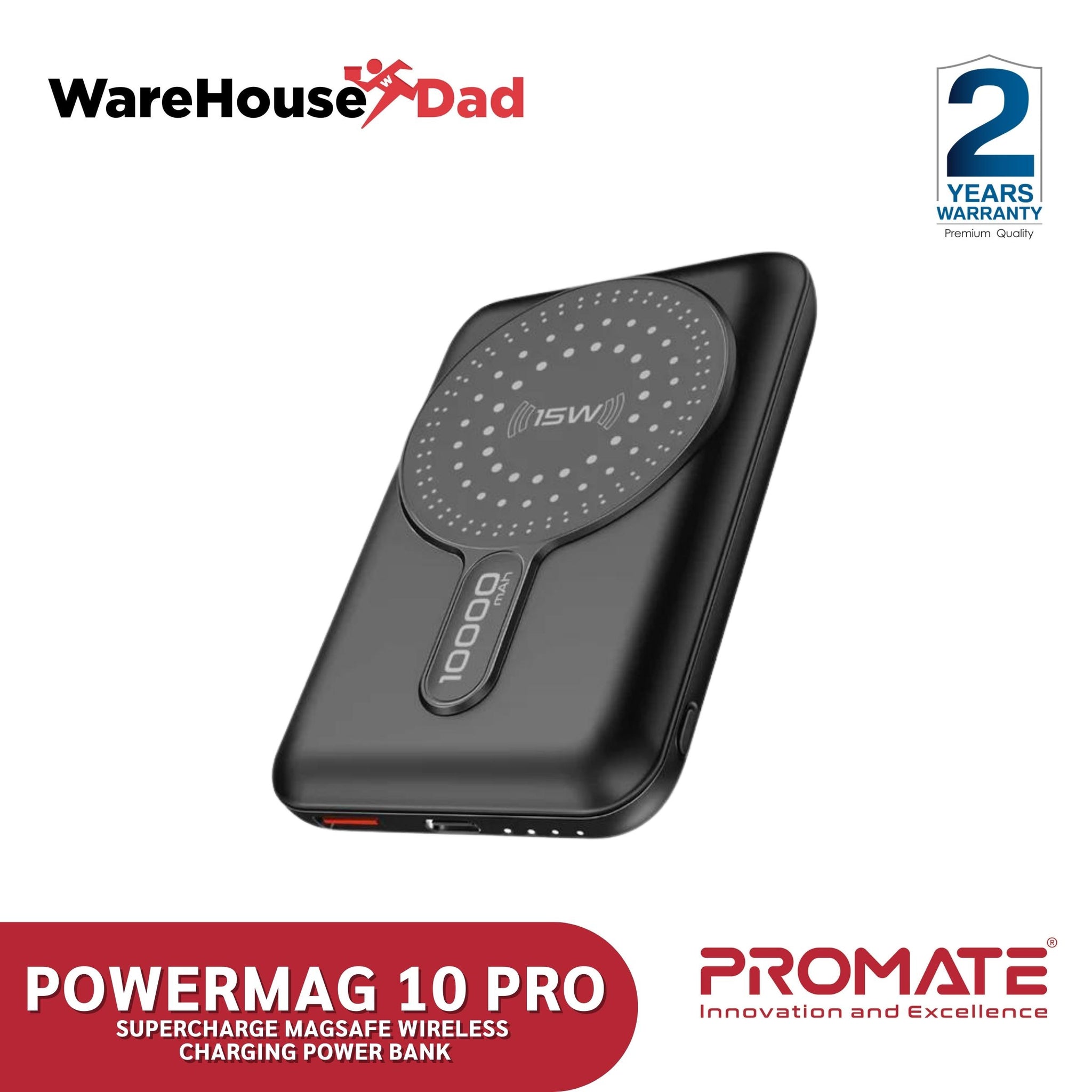 Promate PowerMAG-10+ Power Bank Inalámbrico Magsafe 15W 10000mAh