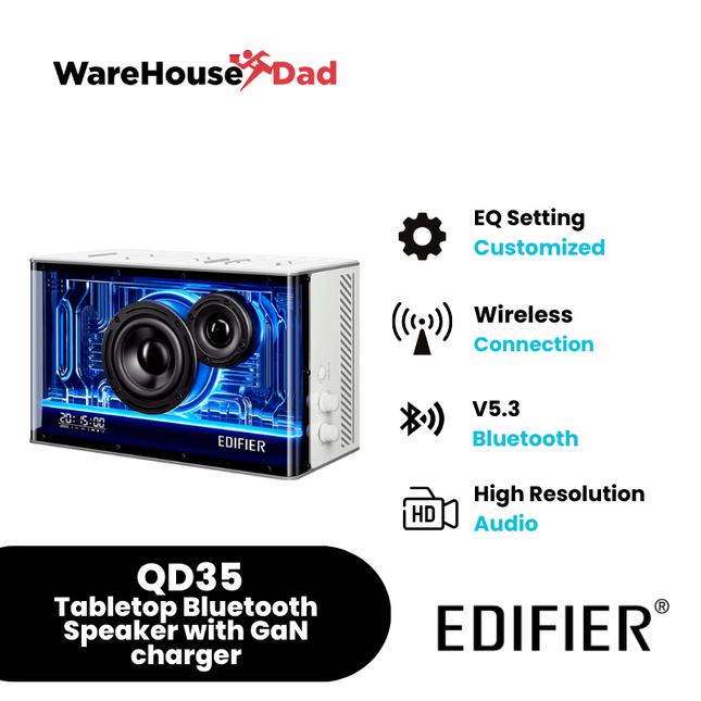Edifier QD35  Tabletop Bluetooth Speaker with GaN charger