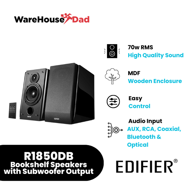 Edifier R1850DB  Bookshelf Speakers with Subwoofer Output