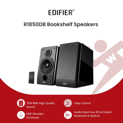 Edifier R1850DB Bookshelf Speakers with Subwoofer Output