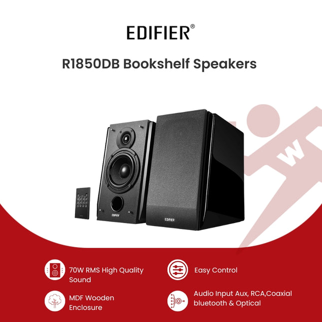 Edifier R1850DB Bookshelf Speakers with Subwoofer Output