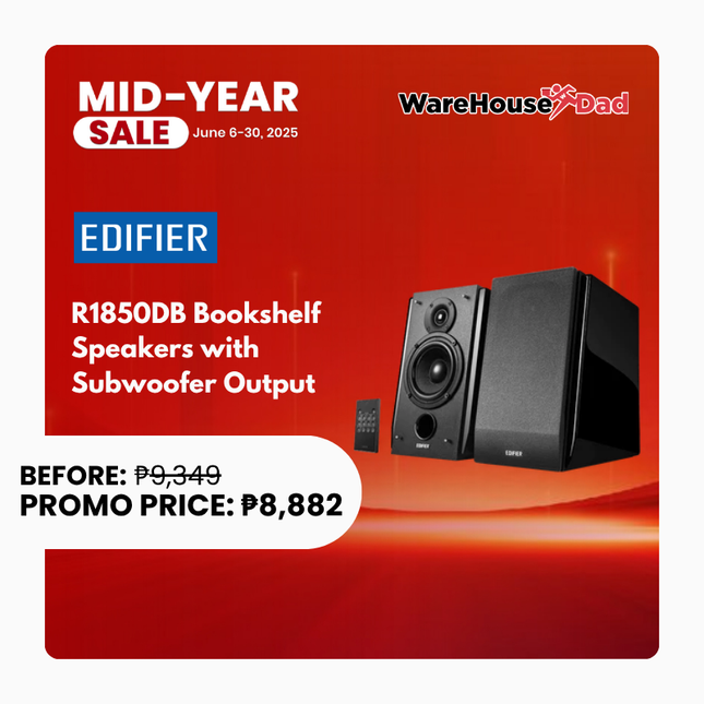 Edifier R1850DB Bookshelf Speakers with Subwoofer Output